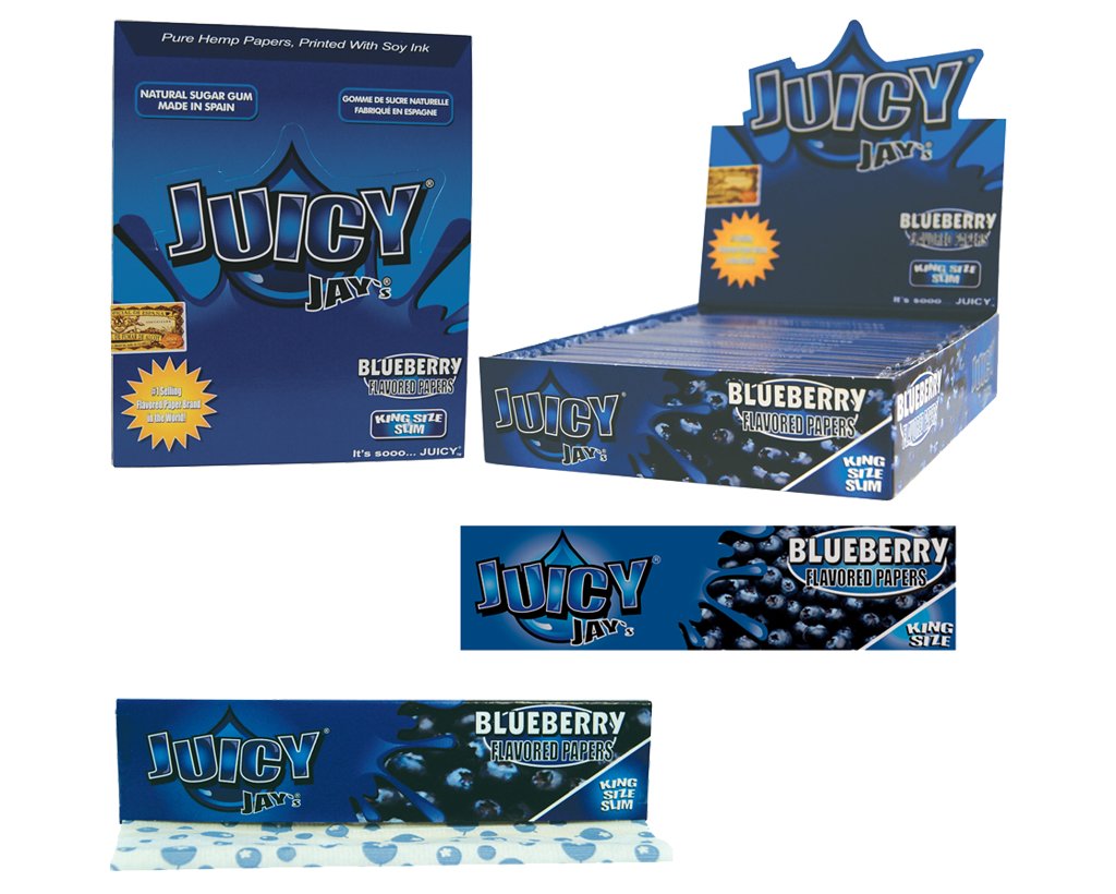 Juicy Jays King Size Slim Blueberry - 12 Heftchen