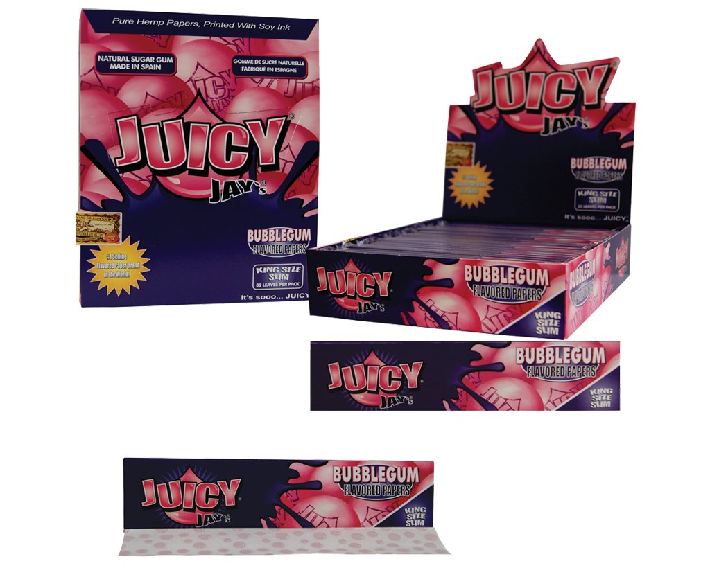 Juicy Jays King Size Slim Bubble Gum - 12 Heftchen
