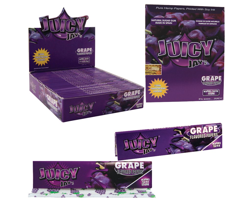 Juicy Jays King Size Slim Grape - 2 Boxen
