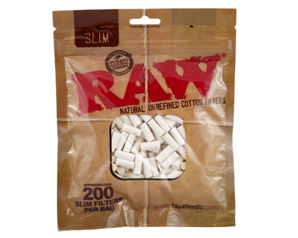 RAW Zigarettenfilter aus Baumwolle Slim 6mm - 50 Packungen