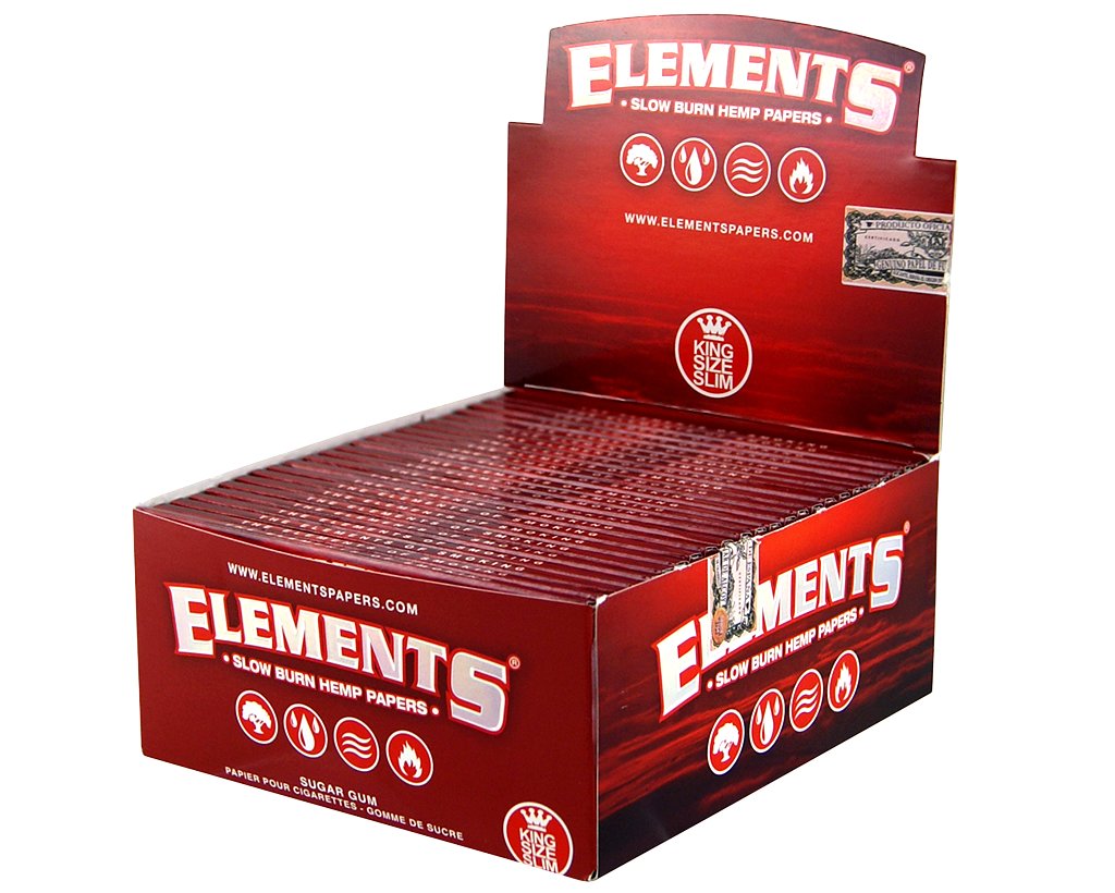 Elements Red Papers King Size Slim - 2 Boxen