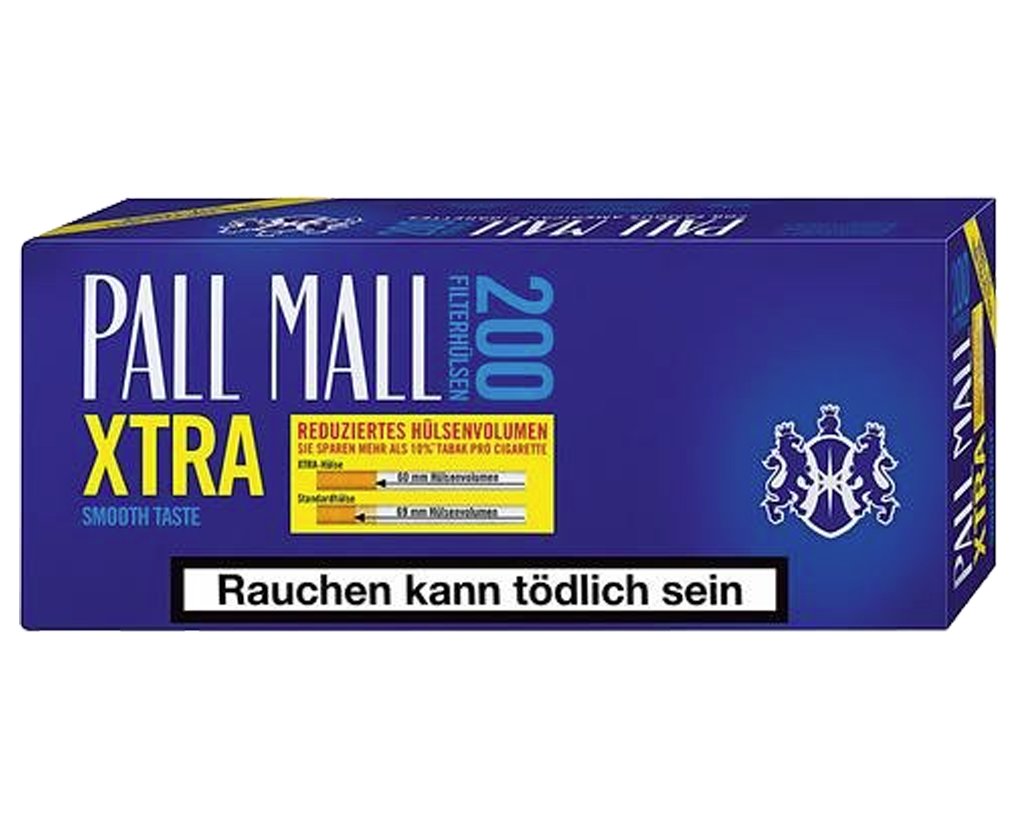 Pall Mall Xtra Filterhlsen Smooth Taste 200er Pack - 10 Boxen